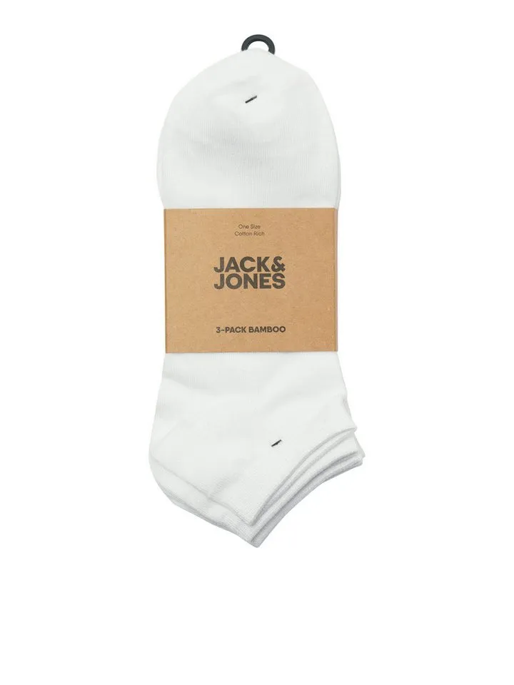 Jack & Jones Jack & Jones Freizeitsocken JACBASIC BAMBOO SHORT SOCK 3 PACK NOOS (Packung, 3-Paar) mit hochwertiger Materialzusammensetzung, Weiß, – Produktbild 3 von 3