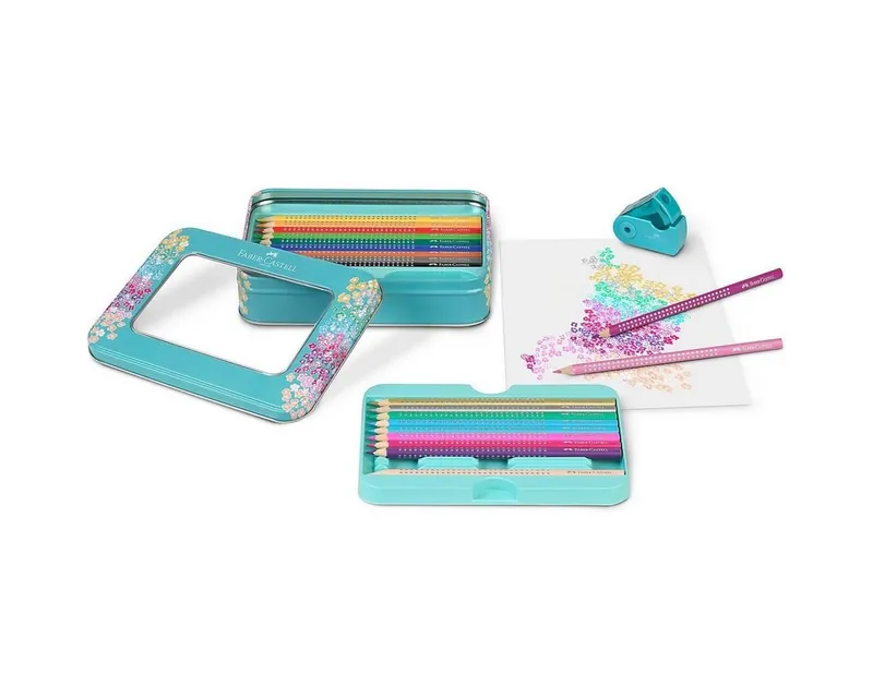 Faber-Castell Faber-Castell Buntstift Geschenkset Buntstifte Sparkle, 21-tlg. inkl., (20er Set, 20-tlg), Soft-Grip-Zone – Produktbild 4 von 5