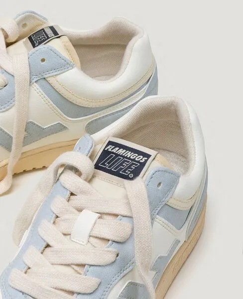 Flamingos Life Flamingos' Life Damen Sneaker Vegan - retro 86's - aus nachhaltigen und veganen Materialien, Fog vanilla (hell blau), – Produktbild 4 von 4