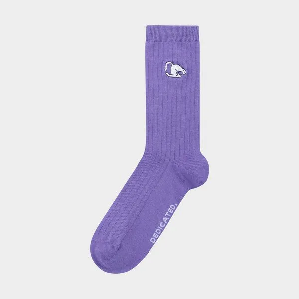 Dedicated DEDICATED Knivsta Yoga Cat - Unisex Socken mit YOGA Katzen Motiv, Lila, – Produktbild 1 von 2