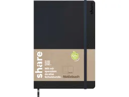 Share share Notizbuch DIN A5 blanko, dunkelblau - NEU – Produktbild 1 von 1
