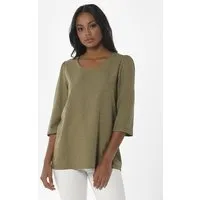 ORGANICATION ORGANICATION 3/4-Arm Bluse aus LENZING ECOVERO und Leinen – Produktbild 1 von 1