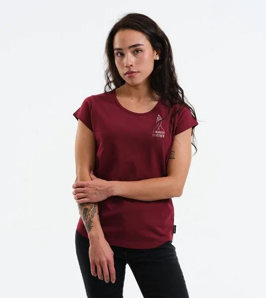 Gary Mash GARY MASH Shirt Asheville Stronger Together aus Bio-Baumwolle, Burgund (rot), – Produktbild 1 von 4