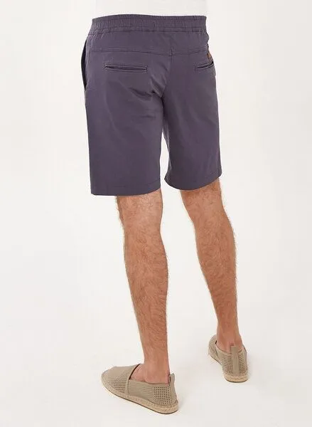 ORGANICATION ORGANICATION Chino-Shorts aus Bio-Baumwolle mit elastischem Bund, Steel, – Produktbild 4 von 4