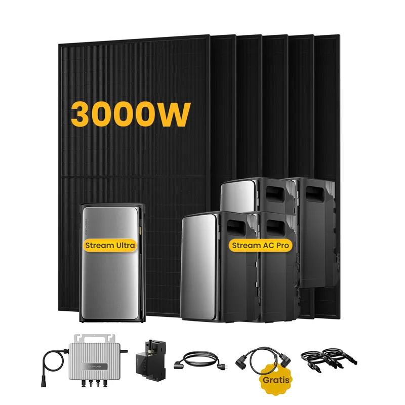 EcoFlow EcoFlow Stream Ultra, Solaranlage mit Speicher, mit 6 x 500W Bifazialen Solarmodulen, by Powerness - Stream Ultra + 4 x Stream AC Pro | 9600Wh / 1 x Smart Meter / Standardversand – Produktbild 1 von 1