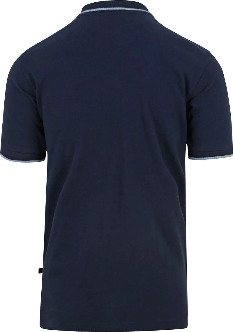 Suitable Suitable Respect Poloshirt Tip Ferry Navy - Größe M, Dunkelblau, – Produktbild 1 von 5