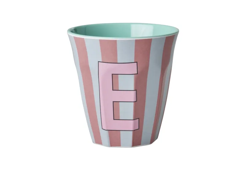 RICE RICE Becher Rice Melamin Becher Medium Buchstaben Mädchen, 1-tlg., Melamin, Rot, – Produktbild 1 von 3