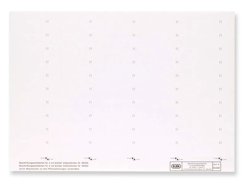 Elba Elba 50 Beschriftungsschilder weiß 58 mm – Produktbild 1 von 1