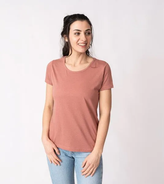 Gary Mash GARY MASH Damen Basicshirt aus Bambusviskose, Altrosa (rosa), – Produktbild 3 von 3