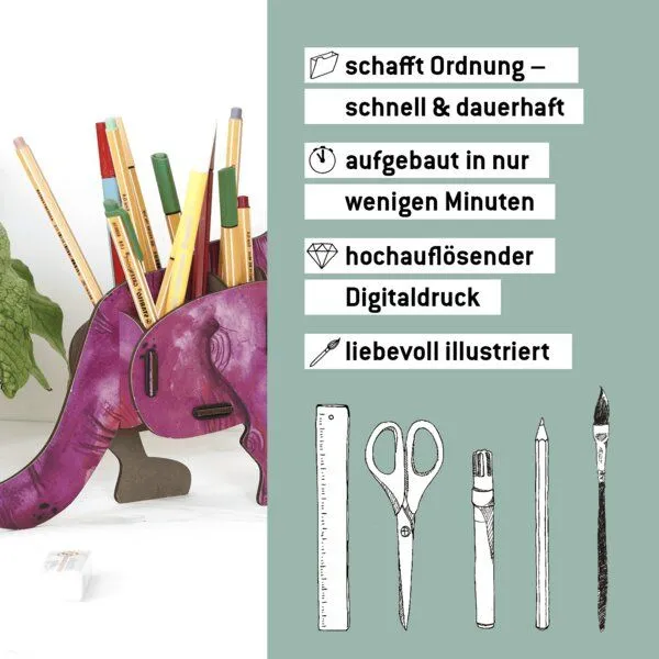 WERKHAUS WERKHAUS Stiftebox Dino | Tyrannosaurus – Produktbild 4 von 4