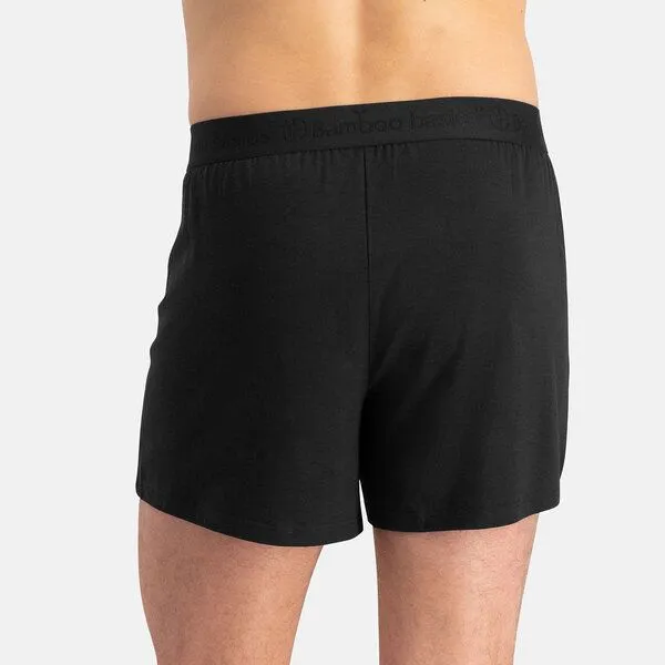 Bamboo Basics Bamboo Basics Weite Herren Boxershorts KAY aus Bambusviskose / Biobaumwolle (2er Pack), Schwarz, – Produktbild 3 von 4