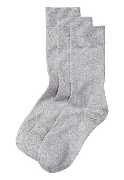 hessnatur hessnatur Herren-Socke im 3er-Pack aus Bio-Baumwolle, Grau, – Produktbild 2 von 2