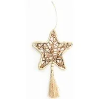 El Puente El Puente Deko-Anhänger "Stern" | Fair Trade & Handmade aus Philippinen, Braun,natur, – Produktbild 1 von 1