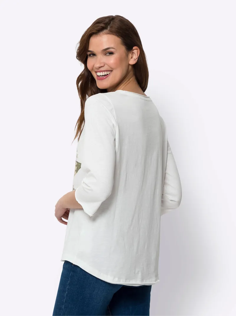 heine 3/4-Arm-Shirt ecru, Ecru, – Produktbild 2 von 2