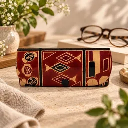 Janselo Savanna Rhythm Design Shanti-Leder-Brillenetui – Produktbild 1 von 1