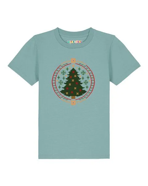 watabout.kids watabout.kids T-Shirt Kinder Weihnachtszeit, Teal monstera, – Produktbild 1 von 2
