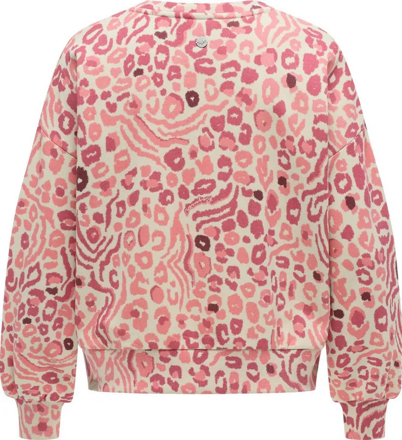 ragwear ragwear Sweater Wuss Print lässiges oversized Damen Sweatshirt mit Allover-Print, Rosa, – Produktbild 1 von 3