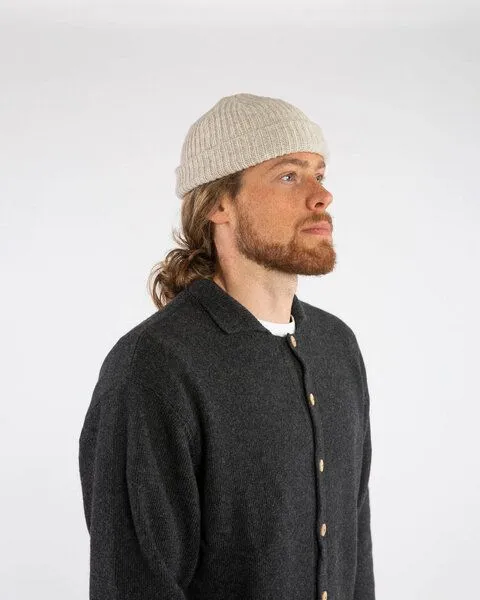 MATONA Matona Strickbeanie für Kinder, Frauen und Männer aus Bio-Baumwolle und Lammwolle / Fisherman Beanie, Salt, – Produktbild 2 von 3