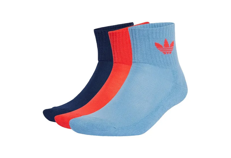 adidas Originals adidas Originals Socken MID CREW SOCKEN, 3 PAAR (1-Paar), Blau, – Produktbild 3 von 3