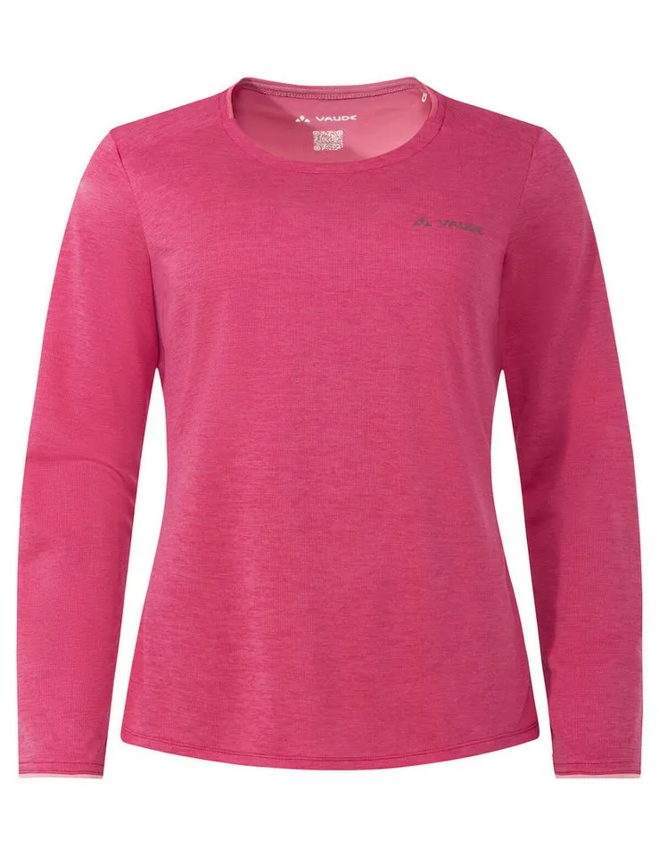 Vaude Vaude T-Shirt Women's Essential LS T-Shirt (1-tlg) schnelltrocknendes und funktionelles Shirt, Rosa, – Produktbild 1 von 5