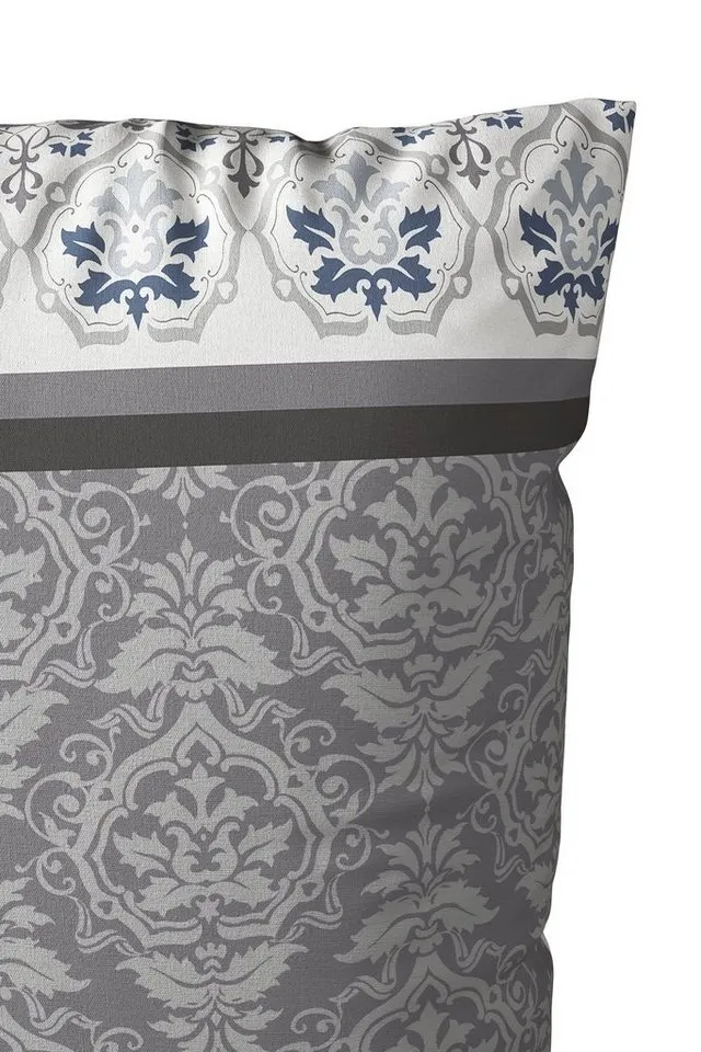 OTTO home Bettwäsche Cremona in Gr. 135x200, 155x220 cm u.a. Bettwäsche-Set mit Ornamenten, Linon, 3 teilig, romantische Bettwäsche in verschiedenen Qualitäten, ab Gr. 135x200 cm, Blau, – Produktbild 4 von 5