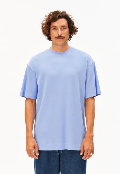 ARMEDANGELS ARMEDANGELS MAARKOS WAFFLE Herren T-Shirt aus Bio-Baumwolle, Wedgwood, – Produktbild 1 von 4