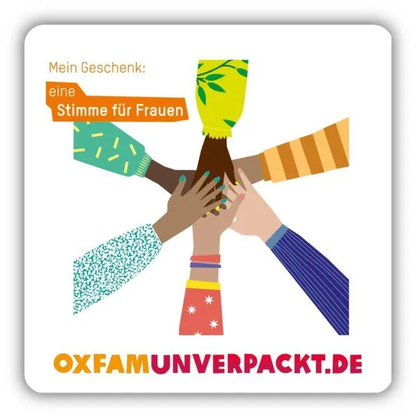 OxfamUnverpackt OxfamUnverpackt Spenden-Geschenk "Frauenpower" (Weihnachtskarte mit Magnet) – Produktbild 1 von 2