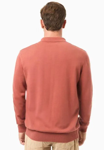 ORGANICATION ORGANICATION Polokragenpullover aus Bio-Baumwolle, Cinnamon, – Produktbild 4 von 4