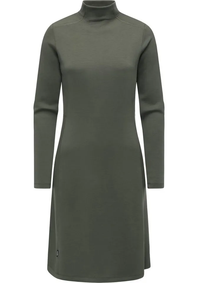 ragwear ragwear A-Linien-Kleid Leavie Modisches Damen Sweatkleid mit Stehkragen, Grün, – Produktbild 1 von 2