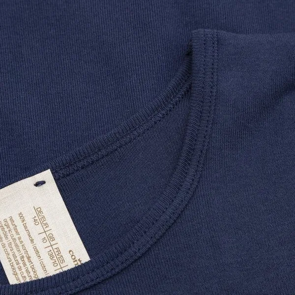 comazo|earth comazo|earth Fairtrade Natur Kinder Shirt langarm | GOTS zertifiziert, Marine, – Produktbild 2 von 3