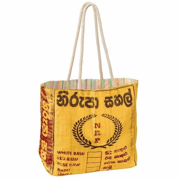 Rice&Carry Rice&Carry Strandtasche mit Kordel, Gelb, – Produktbild 1 von 1