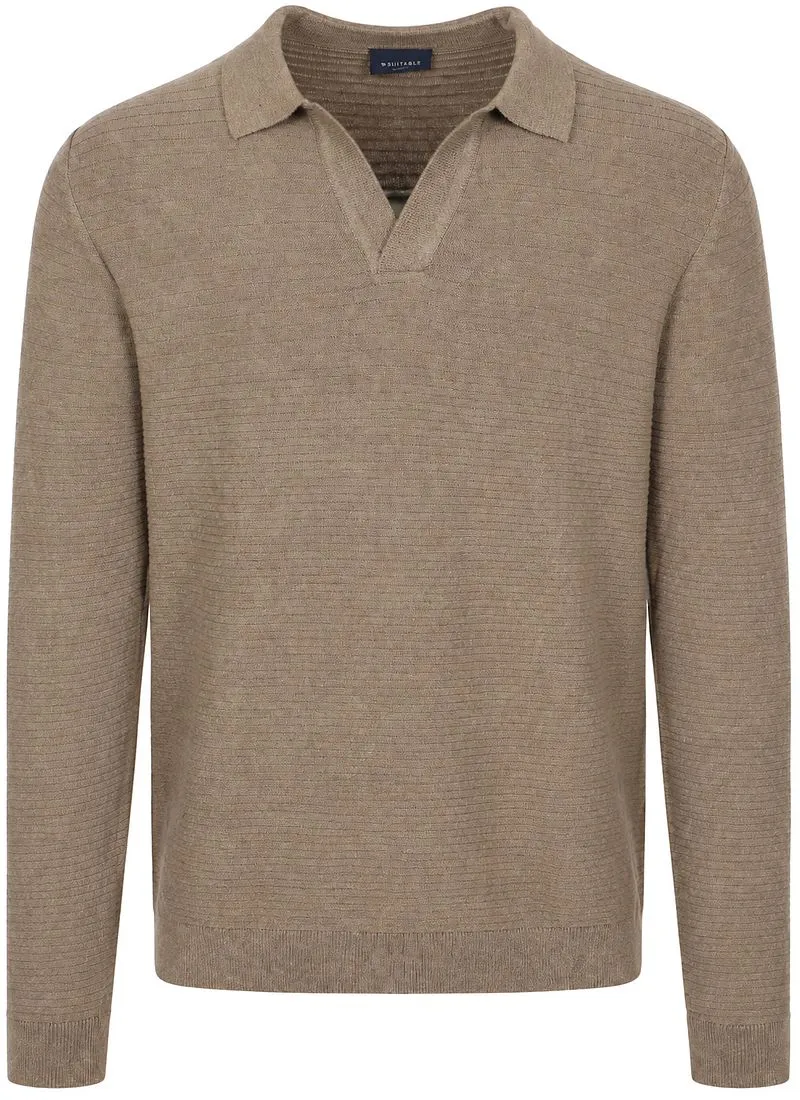 Suitable Suitable Pullover Riva Needle Beige - Größe XXL, Beige, – Produktbild 1 von 4