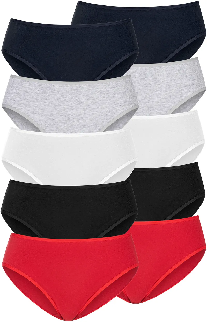 petite fleur by Lascana Jazz-Pants Slips rot, schwarz, weiß, grau-meliert, navy, Rot, schwarz, weiß, grau-meliert, navy, – Produktbild 3 von 3