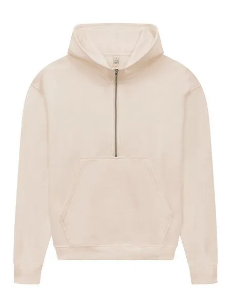 EarthPositive EarthPositive Damen Hoodie - Half Zip Suede - aus Bio-Baumwolle, Fawn (beige), – Produktbild 3 von 4