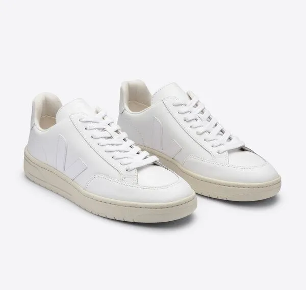 Veja Veja Sneaker Damen - V-12 Leather, Weiß (extra white), – Produktbild 3 von 4