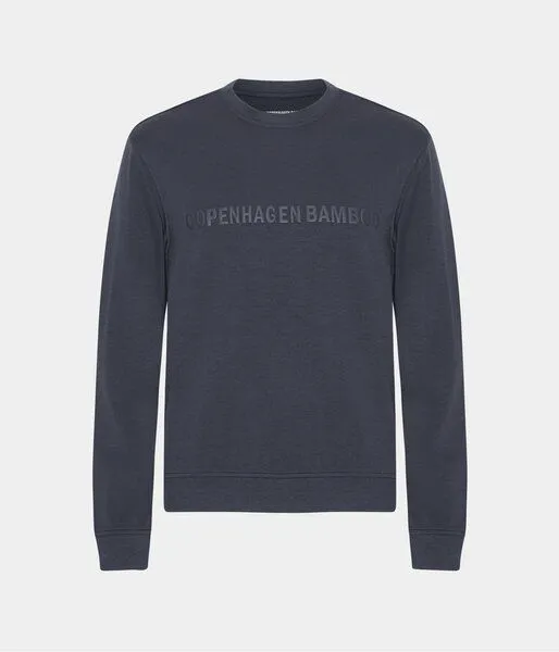 Copenhagen Bamboo Dunkelgraues Sweatshirt aus Bambus mit Logo – Produktbild 1 von 4