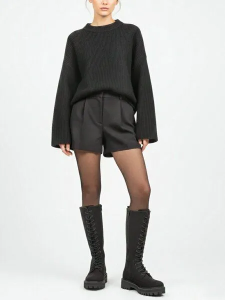 Will's Vegan Shop Will's Vegan Shop Hohe Schnürstiefel aus veganem Wildleder Damen – Produktbild 1 von 1