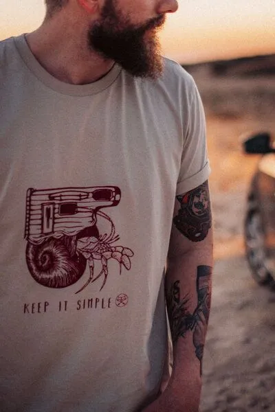 Zeachild Zeachild Keep It Simple Shirt Unisex, Desert dust, – Produktbild 2 von 3