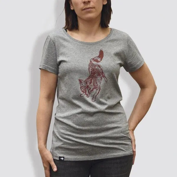little kiwi little kiwi Damen T-Shirt, "Fuchs" – Produktbild 1 von 3