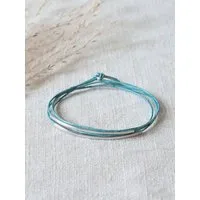 pikfine pikfine Tube Armband “Tingval” // silber, Aquamarin, – Produktbild 1 von 1