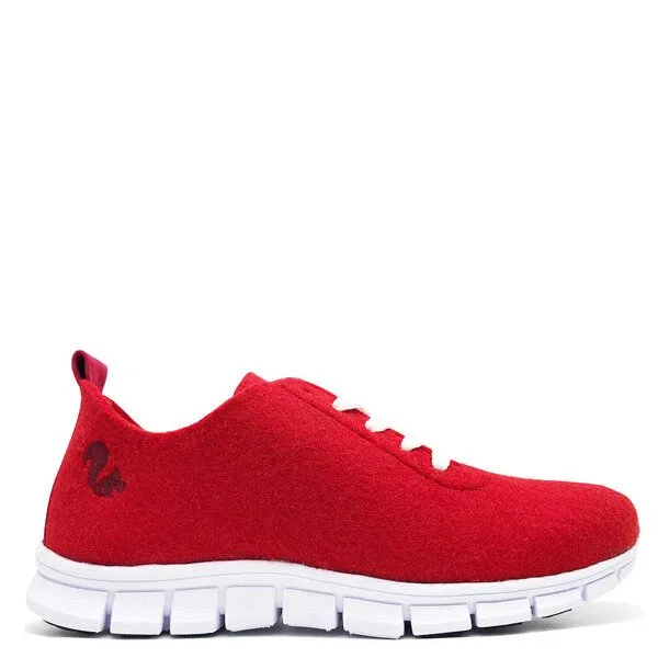 thies Ultraleichter, veganer Sneaker "thies ® PET" aus recycelten Flaschen, flexibel und bequem, Rot, – Produktbild 1 von 4