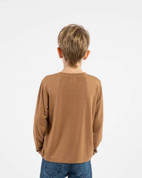 MATONA Matona Weiches Langarmshirt für Kinder aus Model / Modal Longsleeve, Light brown, – Produktbild 2 von 4