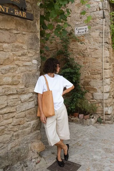 Marin et Marine Marin et Marine Leder Tote Bag Soléa, Marron, – Produktbild 5 von 5
