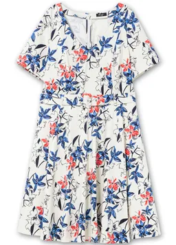 sheego Cocktailkleid champagner-gemustert – Produktbild 1 von 1