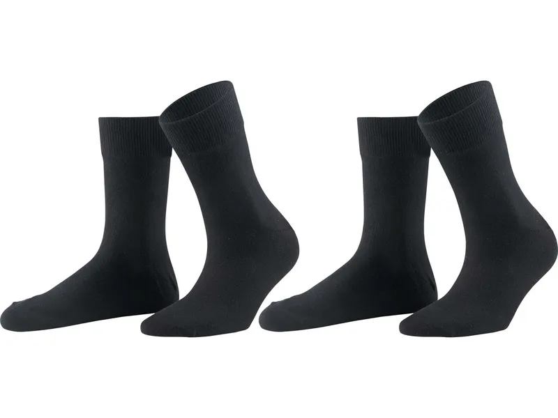 Memo 2er-Pack memo Komfort-Socken schwarz Gr. 39-42 aus Bio-Baumwolle – Produktbild 1 von 1