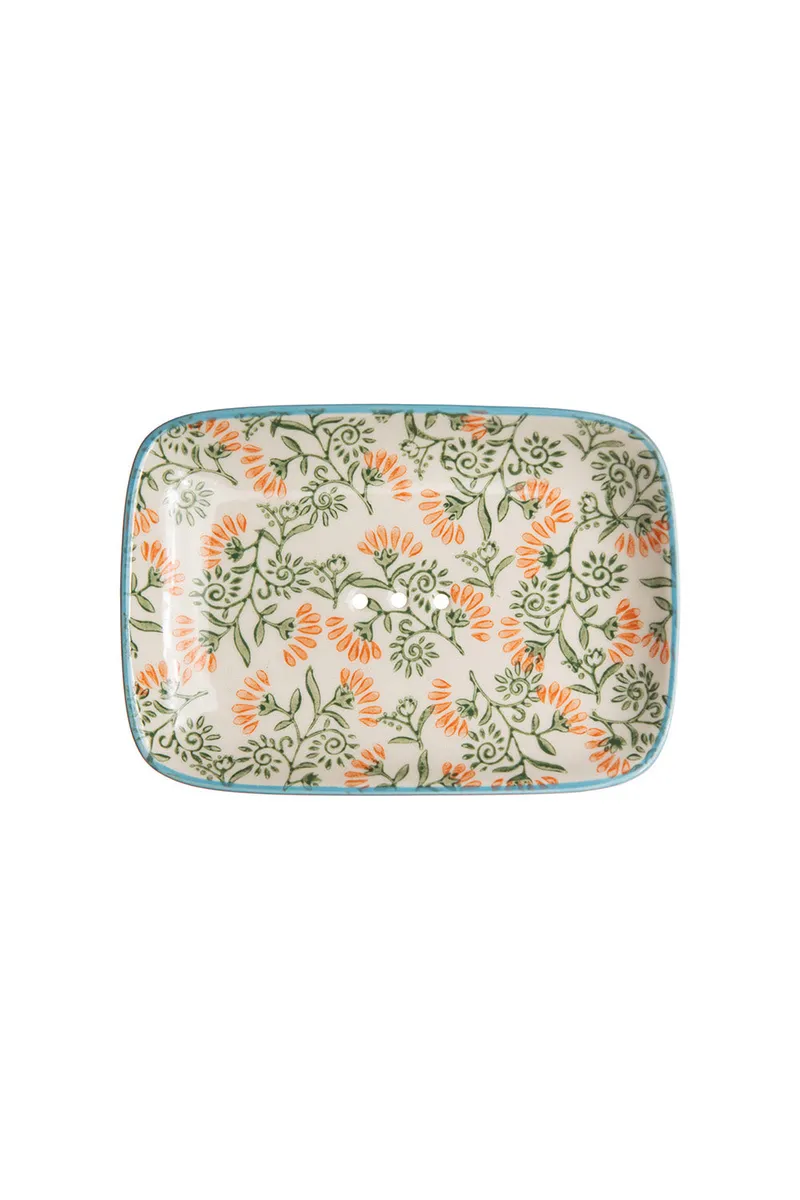 Tranquillo Seifenschale FLORAL - grün – Produktbild 1 von 3