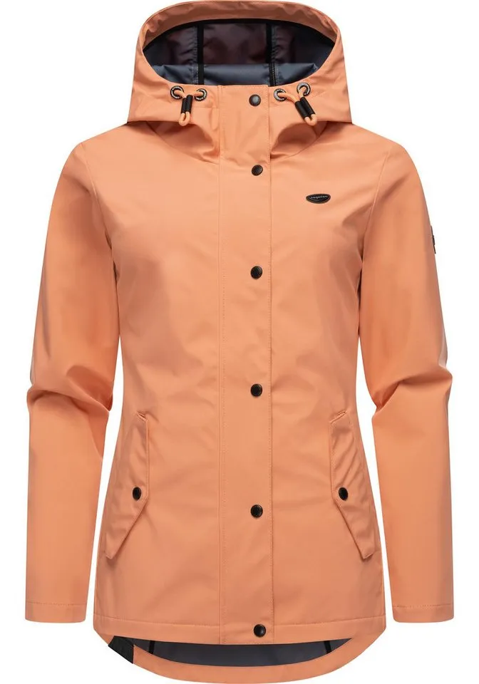 ragwear ragwear Softshelljacke Margge Shell wasserdichte Damen Übergangsjacke mit großer Kapuze, Orange, – Produktbild 2 von 5