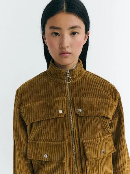 thinking mu thinking mu Damen Jacke - Corduroy Celia Jacket - aus Baumwolle, Light oak (braun), – Produktbild 4 von 4