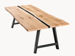 allnatura Tisch Aresina X-Form gerade 100x180 cm Baumkante – Produktbild 1 von 1