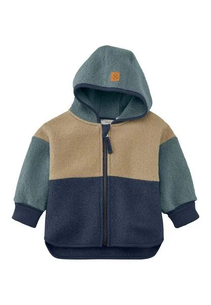 hessnatur hessnatur Walkjacke aus reiner Bio-Merinowolle, Graphitblau, – Produktbild 2 von 4